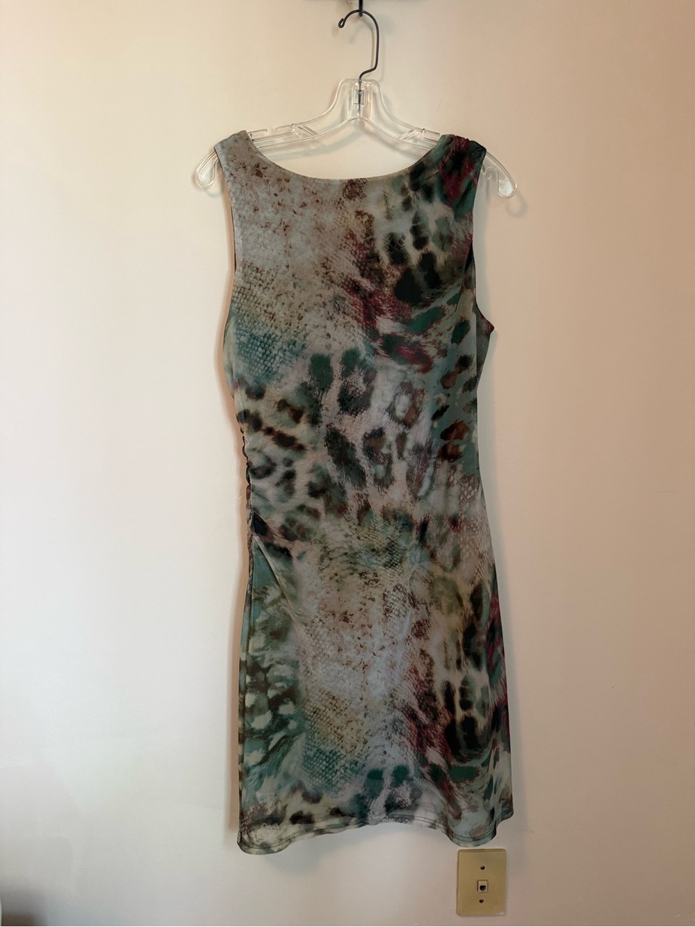 Nicole Miller New York Animal Print Mesh Sheath Dress US 10
